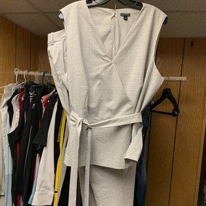 Ann Taylor Peplum Top and Crop Pants